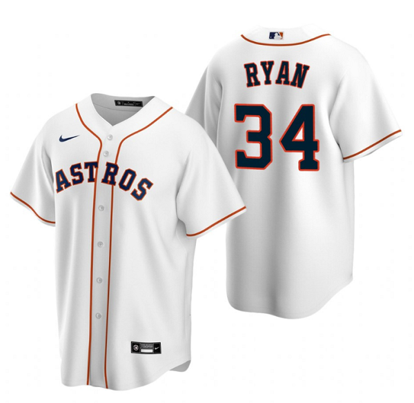 Men's Houston Astros #34 Nolan Ryan White Cool Base Stitched Jersey